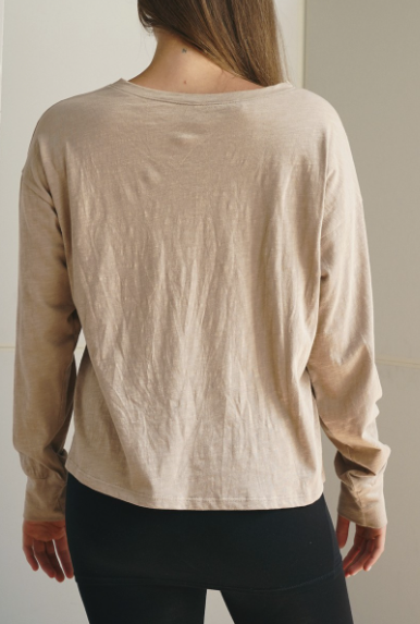 COTTON SLUB OVERSIZED LONG SLEEVE
