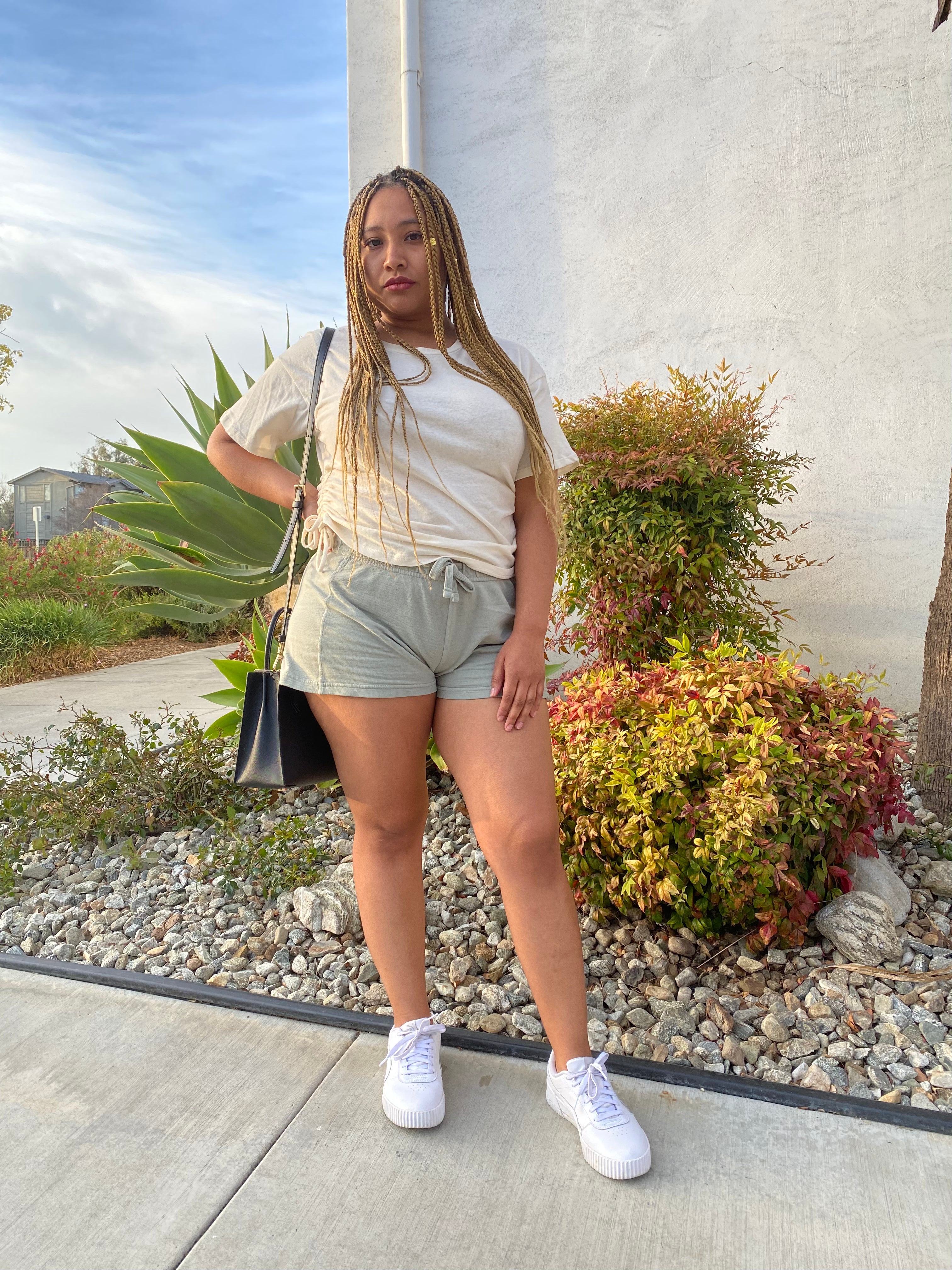 RECYCLED RUCHED SIDE CROP TOP