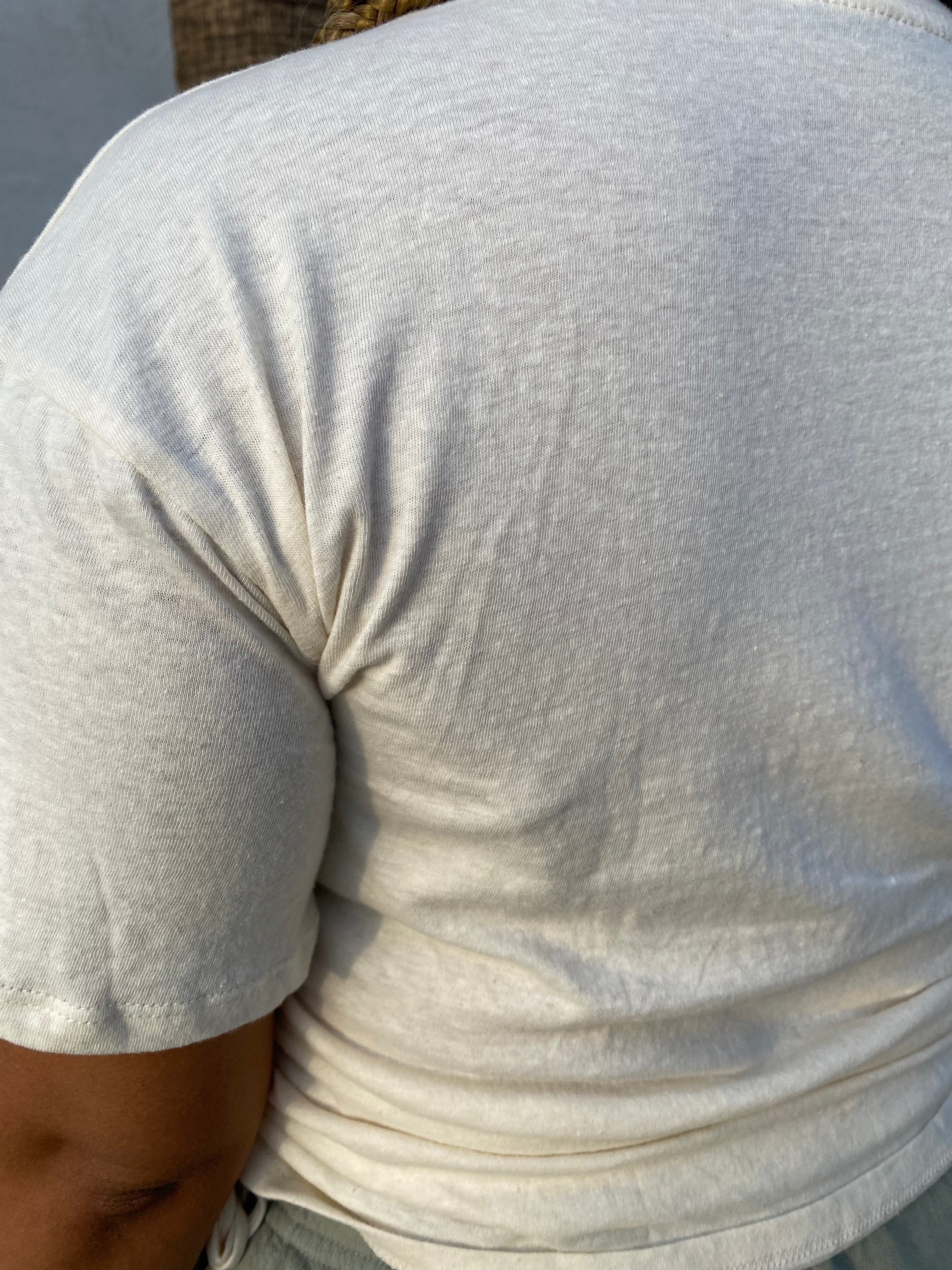 RECYCLED RUCHED SIDE CROP TOP